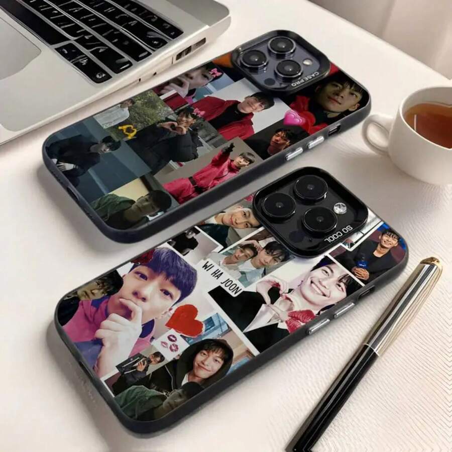 Funda de teléfono W-Wi H-Ha-joon para 17,16,15,14,13,12,11,Pro,Max,Plus, Anti caída negro mate duro - z4 - Ver 1