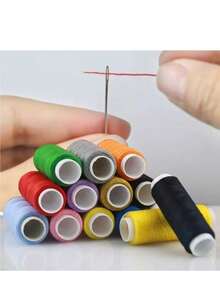 24 Colors Sewing Thread + 1 Pack Needles + Needle Threader + Thimble Set. Durable And Easy To Use, Perfect For Hand Sewing, Machine And DIY Crafts, Great For Sewing Enthusiasts And Beginners, Vibrant Colors For Creative Projects, High-Quality Thread To Enhance Your Sewing Experience. [Random Colors] [Random Tools] - Multicolor - View 11