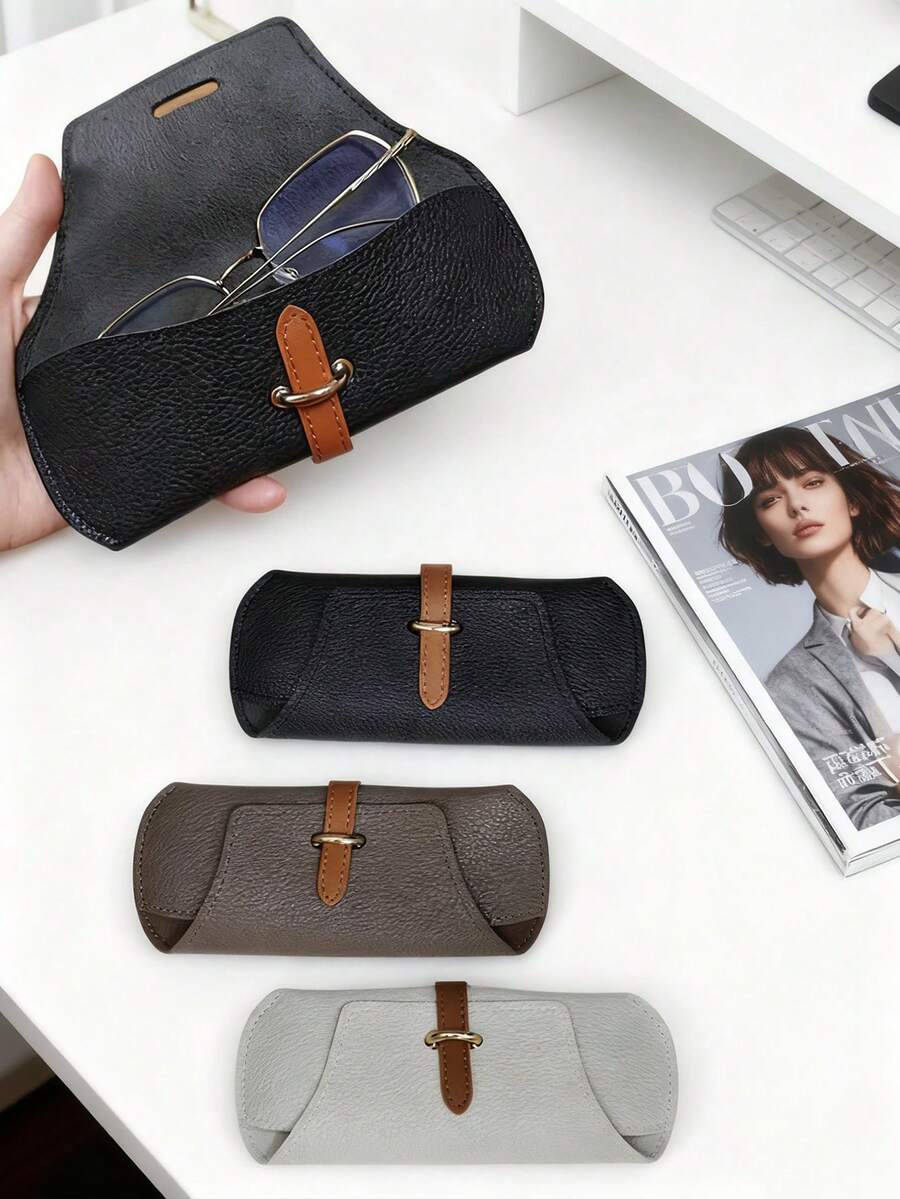 Estuche portátil para gafas resistente a golpes, bolsa de almacenamiento para gafas, funda protectora para miopía para mujeres, carcasa dura duradera, accesorio de viaje ligero y compacto, organizador de gafas perfecto para uso diario y actividades al aire libre, diseño elegante y funcional - Multicolor - Ver 1