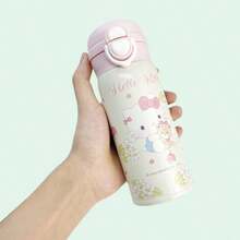 Miniso Sanrio Hello Kitty Lesi Dual - Drinking Series 304 Insulated Cup 360mL/12.17oz, For Daily Commute, Cute And Healing Style, Dual - Drinking Design Is Super Convenient(1PC) - Pink - View 7