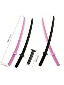 1件可伸缩武士刀玩具 - 便携式可伸缩武士刀，服装道具，舞台表演道具，生日礼物，复活节礼物，圣诞节礼物，玩具，礼品 - 彩色 - 查看 10