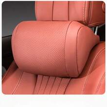 1PC New Luxury Nappa Car Headrest, Ultra Soft Ergonomically Designe Neck Support, Hole-Punching Nappa Design Breathable All-Season, Zero Pressure Design, Soft And Fluffy, Essential Neck Support, Easy Installation For Most Vehicles