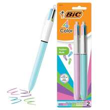 BIC 4 Color Fashion Retractable Ballpoint Pen With 1.0 Mm Medium Point And Assorted Ink 2Count Pack In Multicolor - AssortedFashion - View 6