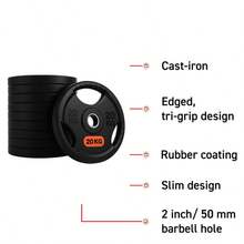Shark Power Gear 60kg Set Tri Grip Weight Plate ( Without Barbell) - 60kg Set Tri Grip Weight Plate ( Without Barbell) - View 4