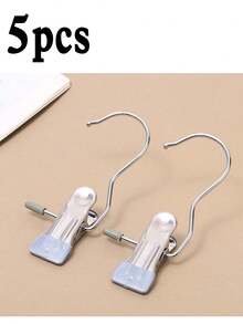 Bộ 20/10/5 chiếc kẹp quần áo bằng thép không gỉ chất lượng cao, giá treo quần áo bằng kim loại có thể điều chỉnh kèm kẹp, kẹp giặt đồ có móc, kẹp quần áo treo di động trang trí cho quần áo, quần tây, váy, thích hợp cho mùa xuân và mùa hè. - Nhiều màu - Xem 21