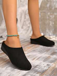 Women's Casual Versatile Commuting Wedge Shoes - Black - View 5