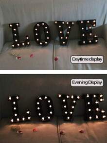 1pc 21.8cm/8.58in Holiday Party Lighting, Christmas Decor Light, Outdoor LED Light, Digits 0-9, Letters A-Z, Christmas Decor Digit Light, Holiday Accessories, Wedding Birthday Party Supplies, Room Scene Decor - Black - View 11