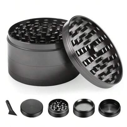 Manual Grinder -4-Layer Large Capacity Grinder, No Need For Electricity, Suitable For Home, Office, And Travel - Durable Zinc Alloy Structure - Suitable For Coffee, Spices, Herbs - Compact Design For Easy Storage