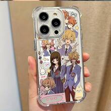 Popular Campus Manga Ouran High School Host Club Cute Anime Character Collage Illustration Phone Suitable 17 16E 16 15 14 13 12 11 Pro X XR XSMAX 8 Plus Shockproof Transparent Soft Back Cover, Alien Stage Phone, Phone Card , Sakura High School, Phone Sakura, Phone Cover, Phone Covers, Case17 17prom17 17promax - Trong sáng - Xem 4