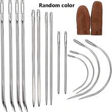 Hand Sewing Needle Set, Leather Sewing Needles And Curved Needles, Unisex Wig Making Needles, For Hairpiece Installation And Weaving, Leather Sewing, Home Decor, Leather Repair, Carpet And Canvas Mending