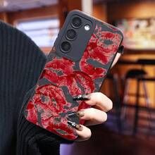 Labios Rojos Vívidos Diseñados para Funda de Teléfono  Galaxy S25 Ultra/S24 PLUS/S23+/S22/S21 Series con Absorción de Impactos, Antideslizante, Estructura Ligera, Diseño Nuevo y Elegante y Protección de Funda Suave de TPU de Alta Calidad - Colores mixtos - Ver 5