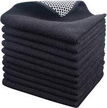 Microfiber Dish Cloth For Washing Dishes, 2025  Kitchen Cleaning Cloths, 5 Color Assorted 12Inchx12Inch 10 Pack - Black - View 9