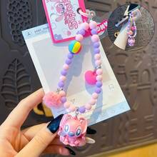 莉萝与史迪奇串珠钥匙扣 - 可爱蓝色包包挂饰，萌系卡通人物钥匙圈，柔软亚克力珠背包/钱包配饰，儿童成人收藏小饰品礼物，粉丝礼物 - 彩色 - 查看 2