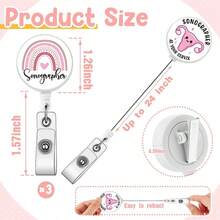1pc Uterus Rainbow Epoxy Retractable Badge, Nurse's Day & Sonographer Gift, Medical Theme Retractable Badge Reel - Multicolor - View 2