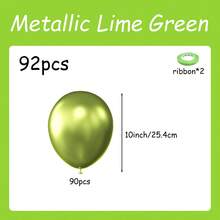 Metallic Bright Green Balloons 5/10/12 Inch Neon Light Green Latex Balloons Helium Shiny Thickened Balloons Party Decoration Wedding Anniversary Birthday Party Graduation Ceremony Gender Reveal Party Carnival - Metallic Fruit Green - View 22