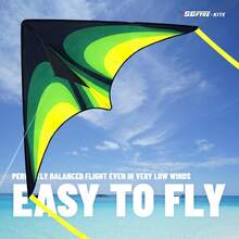 TendenciaDelta Kite para niños y adultos, fácil de volar, cometa de playa y parque de una sola línea para juegos y actividades familiares al aire última intervensión (triancle de velocidad, verde)Calidad premium - 1 - Ver 7