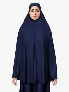 2件/1件装女士穆斯林头巾,带袖套,纯色水晶亚麻简约长款头巾,时尚百搭,适合户外祈祷,透气舒适,四季皆宜。 - 連袖頭巾 - 查看 29