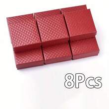 2/5/8/10/12/15pcs Jewelry Box, Diamond Pattern Jewelry Packaging Box, Silver Jewelry Necklace Box, Ring & Earring Storage Box - Gift Boxes - View 19