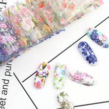 10 Sheets Nail Foil Flower Nail Stickers Floral Nails Design Starry Sky Foils Nail Art Nail Transfer Foil Nail Decals Nail Salon Decoration - 樣式 7 - 查看 9
