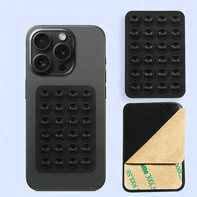 1pc/6pcs Silicone Suction Cup Phone Case Stand, Suction Cup Phone Handle, Sticky Phone Handle, Sticky Phone Stand, Suitable For Smartphones (Carefully Clean The Surface Before Use To Ensure It Is Clean And Flat. Can Be Used After 30 Minutes Of Adhesion)