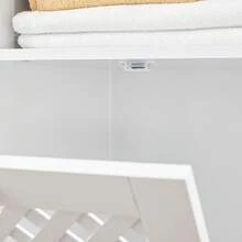 SoBuy Bathroom Cabinets, Base Cabinet, Tall Cabinet, Narrow Cabinet, Cabinet With Baskets - Cabinet With Laundry Baskets BZR211-w - View 8