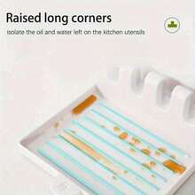 Kitchen Accessories Spoon Rest Fork Shelf Spoon Spoon Holder Kitchen Storage Organizer Utensil Rest For Cooking Tool - Multicolor - View 5