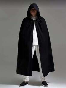 Dark Halloween Cosplay Cloak: Multi-Scene Dressing (Cold/Cos/Daily), Cyber Sense Chinese Mix And Match, Autumn And Winter COS Must-Have, A Treasure Black Cloak Suitable For All Flower Clothes - Multicolor - View 7