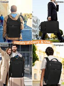 NEWHEY 男士旅行背包 40升 符合航空公司登机标准 17英寸大容量笔记本电脑背包 防水行李电脑背包 商务大学周末旅行过夜背包 防水背包 - 彩色 - 查看 7