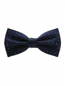 1pc Solid Color Polyester Men's Rhinestone Bow Tie, Essential For Banquet, Shiny Rhinestone Design High-End Suit Accessory - Multicolor - View 10