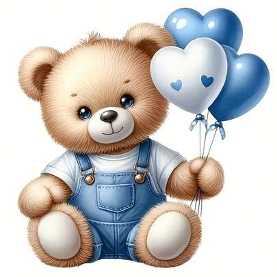 1 pezzo/2 pezzi/3 pezzi Adesivi termoadesivi a forma di cuore e orsacchiotto per San Valentino - Adatti per decorare fai-da-te cuscini, t-shirt, abbigliamento, borse in tela, felpe con cappuccio, zaini, jeans