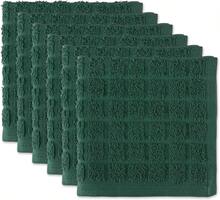 Basic Terry Solid Windowpane Dishcloth Set, 12x12, Red, 6 Piece, 2025 - Green - View 4