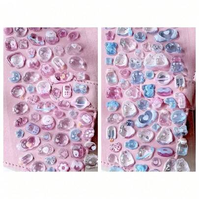 2pcs Cartoon 3D Embossed Diamond Stickers, Cartoon Animal Self-Adhesive Stickers For Scrapbooking And Stationery Decoration, Craft Stickers Suitable For DIY Projects And Office Supplies