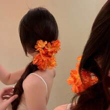 1/2pcs Red Flower U-Shaped Hair Clip, Unique Chinese Style Hair Accessory, Suitable For Cheongsam, Hair Accessories, New Year Glamour