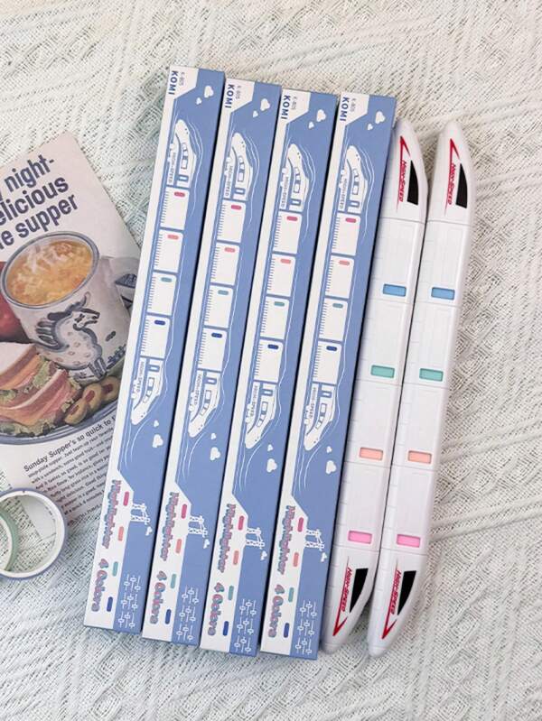 KOMI Creative Cartoon Fluorescent Highlighter Pen, High-Quality Colorful Highlighter For Students, Smudge-Proof