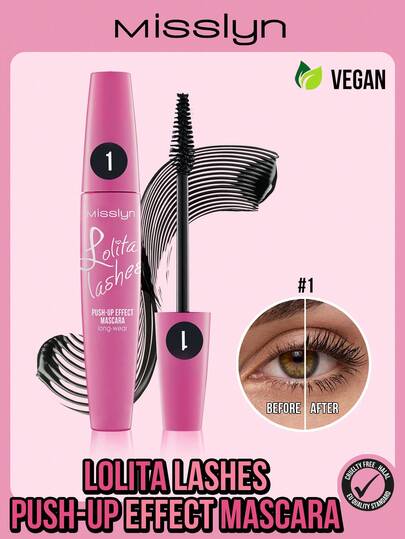  Misslyn Lolita Lashes Mascara, Washable, Lengthening & Volumizing, Fan-Shaped Lashes, Fluffy, Lengthened, Curled, Separated, Layerable, Endless Extension, Makeup Brand, Facial Cosmetics, Suitable For Women And Girls, Winter Essential, Y2K Style, Fashionable, Birthday Gift, Valentine's Day Gift, Party Essential, New Year Gift, Best Color, Vegan And Cruelty-Free