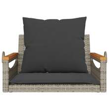 vidaXL Hängesessel Mit Kissen Grau 63x62x40 Cm Poly Rattan - Grey - View 4