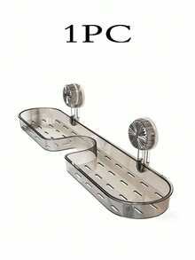 1 Peça Suporte de Parede Ajustável com Ventosa, Sem Adesivo, para Armazenar Artigos de Higiene, Suprimentos de Banheiro e Cosméticos, com Função de Drenagem, Adequado para Diversos Tamanhos de Torneira, Alta Capacidade de Carga, Presente Ideal para Férias