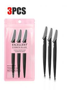 30pcs Exquisite Bagged Men's And Women's Facial Razors, Eyebrow Trimmers And Facial Hair Removers, Facial Hair Removal, Men's And Women's Facial Razors, Hair Trimming Tools, With Precision Sleeves, Hair Removers, Eyebrow Trimmers, Easy To Carry For Travel 1/3/6/12/24pcs (Pink)