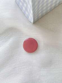 1pc Solid Color Expandable Mobile Phone Stand, Cute Transparent Phone Holder, Foldable Phone Stand With Transparent Base, Phone Accessories In Dopamine Colors Compatible With IPhone, Android Phone, Gift For Birthday, Family, Friends Push-Pull Phone Grip