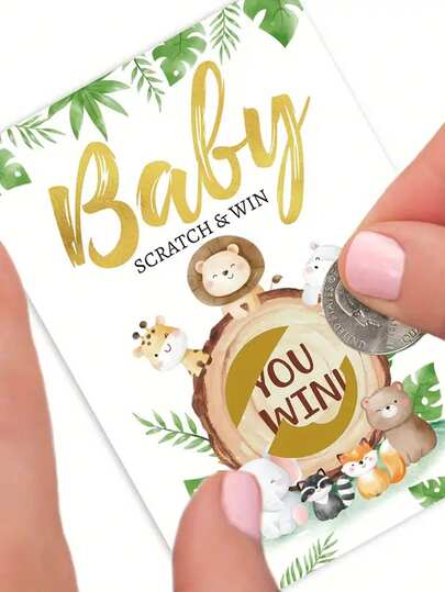 24pcs/Set Party Scratch Cards - Fun Gender Reveal Party And Shower Game For Birthdays, Weddings, And Anniversaries