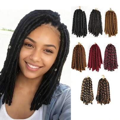 30 hebras/paquete Cabello de dreadlocks de ganchillo suave y recto para mujeres, pelucas de dreadlocks sintéticas de ganchillo, adecuado para uso diario y vacaciones, Halloween, Navidad, Año Nuevo