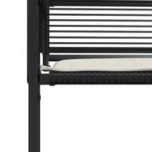 vidaXL 4 Stück Gartenstühle Mit Kissen, Schwarz Poly Rattan - Black - View 9