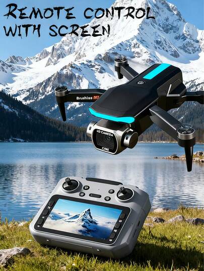 4,3-tums skärm borstlös motordrönare med smart hinderundvikning, optisk flödessvävning, HD-flygfotografering, dubbla kameror, lämplig för nybörjare