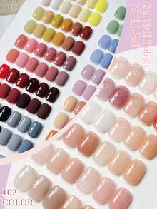 XEIJAYI 1瓶装15毫升凝胶指甲油，凝胶美甲，UV/LED可卸，适用于沙龙美甲和居家DIY美甲，女士礼物，新年圣诞美甲 - 彩色 - 查看 9