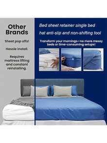 1/4/8 Inch Thick Bed Sheet Fastener Straps With Buckle - Non-Slip, Sturdy Mattress Fastener Straps Fit Various Bed Sizes, Easy Installation, Secures Bed Sheets, Mattress Pad | Modern Bedding | Thick Mattress Fastener Straps, Bed Sheet Fastener Straps, Bed Sheet And Mattress Protector Clips - Suitable For Twin/Full/Queen/King Beds - For Hospital, Hotel, Home Use, Bedding Accessories - Multicolor - View 4