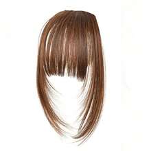 Hair Bangs Natural Brown Wispy Bang Hair Clip In Bangs Fringe With Temples Hairpiece For Women Clip On Air Bang - Multicolor - View 7
