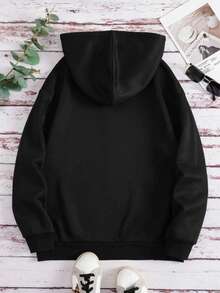 Mujer005FS Sudadera con capucha y cremallera para mujer invierno sudadera de manga larga cómoda suave Sudadera con capucha abatible negra con impresión única y estampado gráfico atractivo, perfecta para el estilo casual y la moda contemporánea,Abrigo de mujer - Negro - Ver 2