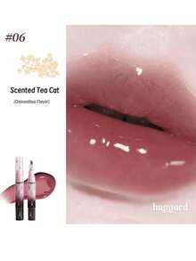 haggard EMO MONSTER Series M06 Tea Cat Lip Essence, 2-In-1 Lip Care & Makeup - Lightweight, Non-Greasy, Hydrating Glossy Finish, Suitable For Daily And Date Makeup - 3.5g/0.12oz - M06 - Xem 2