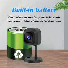 1个装升级版安全摄像头，1080P迷你保姆摄像头，带夜视功能，WiFi室内摄像头，超长续航，移动侦测，远程查看，无线安防摄像头