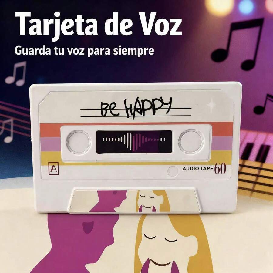Tarjeta de Voz para Fiestas, Tarjeta de Felicitación con Grabación de Voz de 300 Segundos para Navidad, Cumpleaños y Ocasiones Especiales - Perfecta para Bendiciones Familiares y Notas de Amor, Ideal para Navidad, Ideal para Declaraciones (Incluye batería). - Blanco - Ver 1